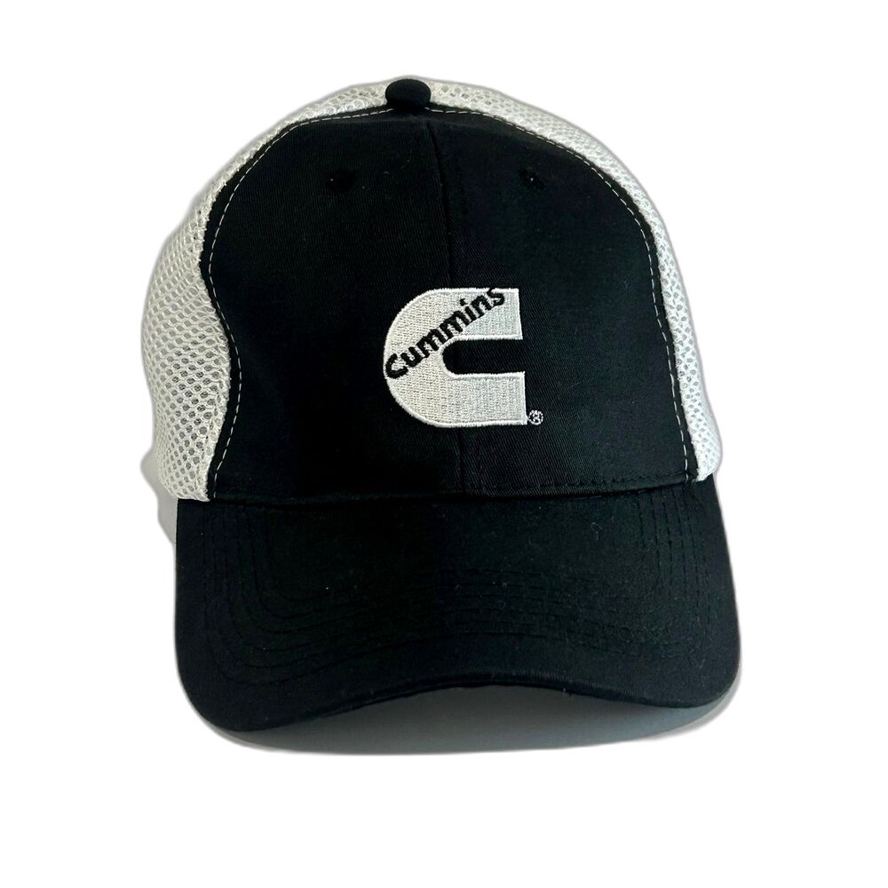 Cummins Hat Cap Unisex Adjustable Color Black White  Embroidered Logo